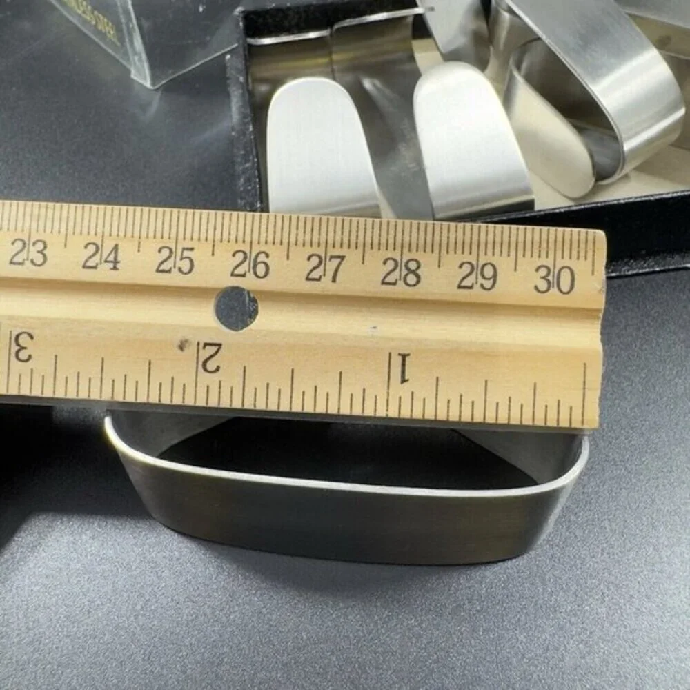 Vintage Leonard Napkin Holders Set 7 Stainless Steel 18/8 Made‎ In Hong Kong VTG